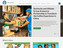 Tablet Screenshot of news.starbucks.com